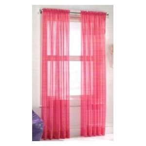  Fuchia Hot Pink Voile Window Sheer: Home & Kitchen