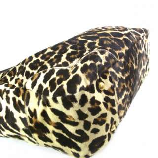 PRADA Leopard Print Pony Hair Cavallino Bag Purse Tote  