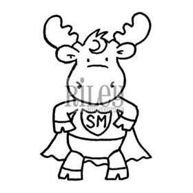  Riley & Company Cling Mount Rubber Stamp Super Moose Riley 