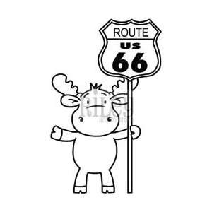  Riley & Company Cling Mount Rubber Stamp Route 66 Riley; 2 