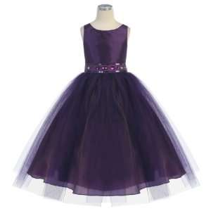   Special Occasions Rhinestone Beaded At Waist Tulle Flower Girl Dress