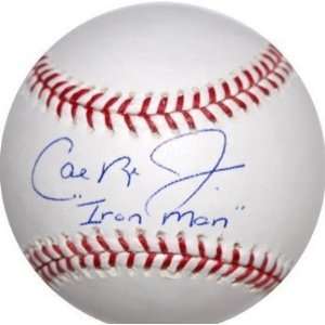  Cal Ripken Autographed Ball   with Iron Man Inscription 
