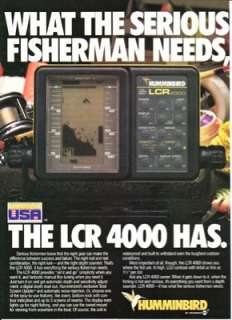 Hummingbird LCR 4000 Depth Sounder 1987 Print Ad  