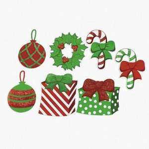 Christmas Cutouts With Glitter   Party Decorations & Wall Decorations