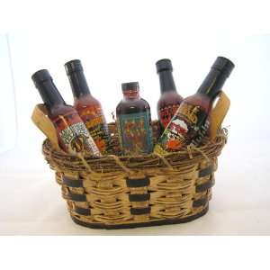   Gift Basket  Five Hot Sauces  Grocery & Gourmet Food