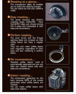 Coffee Bean Roaster, Direct heating system, Preheating  