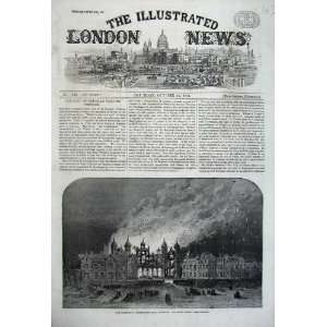    1861 Burning Fire Capesthorne Hall Cheshire England