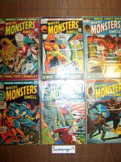 Lot of 15 Where Monsters Dwell Marvel Comics #3 RUNS +  