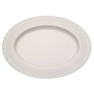 Mikasa Italian Countryside 15 Inch Oval White Stoneware Platter