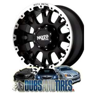 20 Inch 20x9 MOTO METAL wheels MO956 Matte Black w/ Machined Lip 