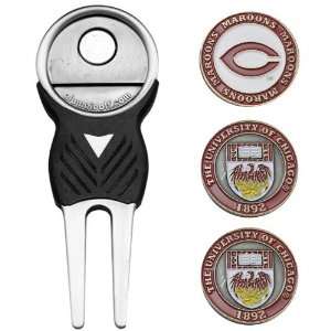  NCAA Chicago Maroons Divot Tool and Ball Marker Set 