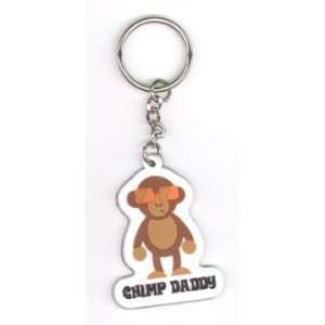  Chimp Daddy Monkey   Rubber Keychain Automotive
