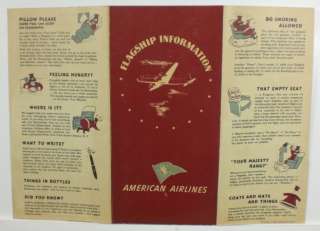 1940s American Airlines Flagship Information Package Brochure Flight 