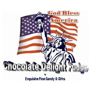 Custom Labeled Gift God Bless America Chocolate Fudge Box:  