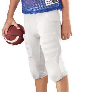  Youth Solo Polyester Football Pants White/Large: Sports 