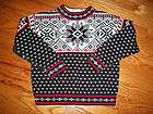 Hanna Andersson Boys Size 110 (4 6 Yrs) Black Snowflake Ski Sweater