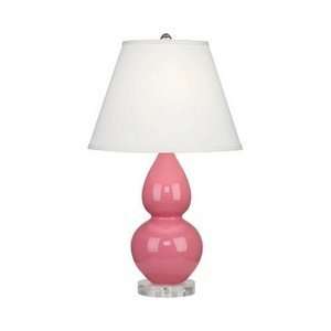   Lamp, Schiaparelli Pink Glazed Finish with Pearl Dupioni Fabric Shade