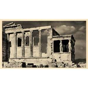  1943 Athens Acropolis Erechtheum Greek Temple Caryatids 