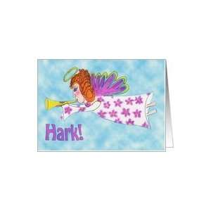  Christmas Angel Hark Folk Art Pastel Card Health 