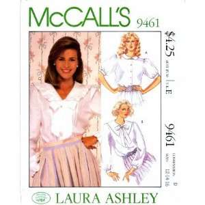  McCalls 9461 Vintage Sewing Pattern Laura Ashley Blouse 