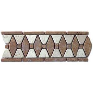  Montego Sela 3.75x12 Travertine Tumbled Border Tiling 