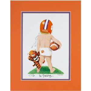  Clemson Tigers Football Player in Training 11 x 14 