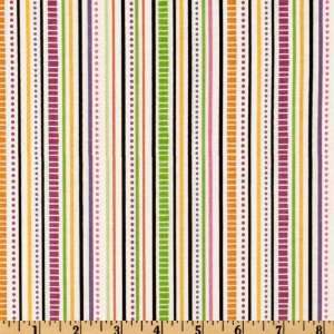  44 Wide Trick & Treat Stripe White Fabric By The Yard 