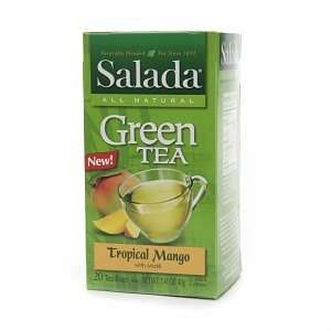 Salada All Natural Green Tea, Tropical Mango, 20 bags:  