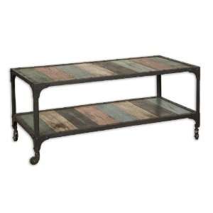  Rustic Coffee Table   City Park 44x19 with Vintage Wood 