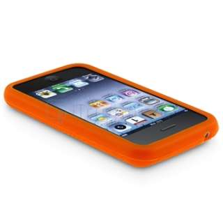 Orange Skin Case+Privacy Protector for iPhone 3 G 3GS  