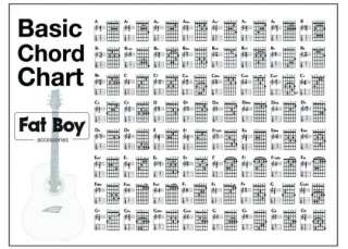   BOY MODEL FBCC 44x30 BASIC GUITAR CHORD CHART  GREAT FOR LEARNING