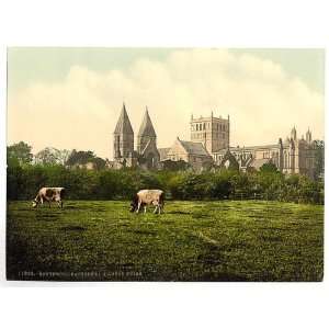  Photochrom Reprint of Southwell Cathedral and abbey ruins 