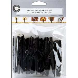  Decorative Clothespin 12 Pack Distressed Black