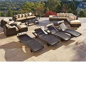   , Side Table, 2 Club Chairs, 2 Ottomans, 4 Loungers