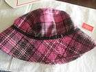 Coach Hat Wool Pink Tartan Plaid Vintage Gorgeous@@@