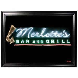   True Blood Merlottes Bar and Grill Framed Mirror Art