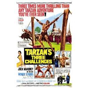  Tarzan s Three Challenges (1963) 27 x 40 Movie Poster 