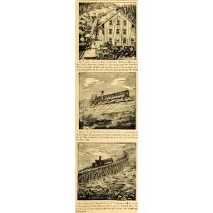 1873 Print Mount Washington Cog Railway New Hampshire New Hampshire 
