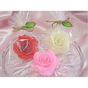  12 White Rose Blossom Candle