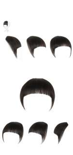 Clip In On Human Hair Bangs Extensions with side layers  