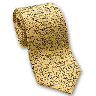  Signatures of the Declaration of Independence   Mens Silk 