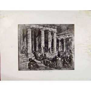    Architectural Etchings The Propylea Athens Antique