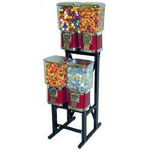 Pro Line 4 Unit Gumball Candy Machine with Step Stand:  