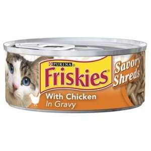 Friskies Savory Shreds with Chicken in Gravy Cat Food 5.5 oz  