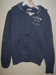 NEW Abercrombie & Fitch Mens Colden Dam Hoodie Navy Blue   NWT Fast 