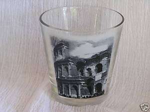 Rome Coliseum Cerve Italy Drink Glass Bar Ware NICE!  