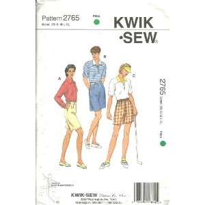 Misses Shorts & Shirts Kwik Sew Sewing Pattern #2765 Size XS S M L XL