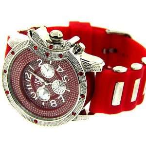  New Mens silver plated Iced out bling wrist watch: Jewelry