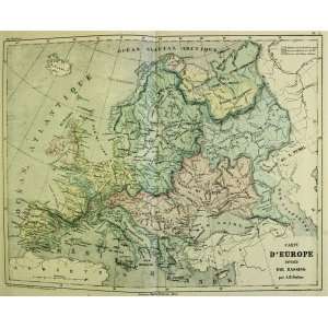  Dufour map of Europe   River Basins (1854) Office 