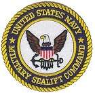   LARGE U.S. NAVY MANUFACTURER DEFECTIVE MILITARY SEALIFT COMMAND PATCH
